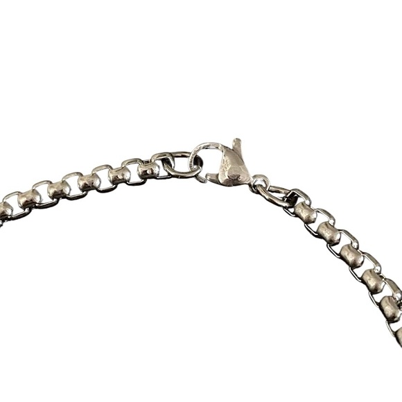 Box chain Stainless Steel 8.3 inch long and 4mm width bracelet - Silver - Picture 3 of 8